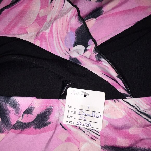Dana Point Womens Sleeveless V-Neck Dress Size XL Pink Black - Picture 11 of 11